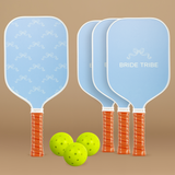 Bride Tribe / Bachelorette Paddles and Pickleballs (Set of 4)