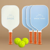 Bride & Bride Tribe Pickleball Paddle Set of 4 (Bachelorette Party)